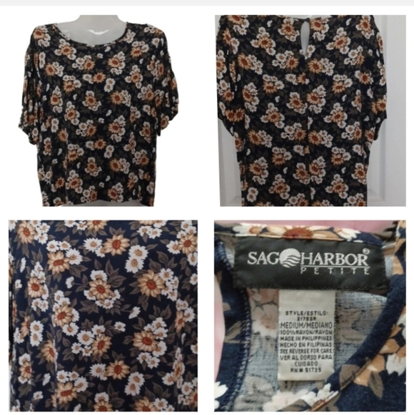 Sag Harbor Tops - 💙🏍cute floral top